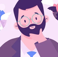 Muskarac sa bradom razmislja